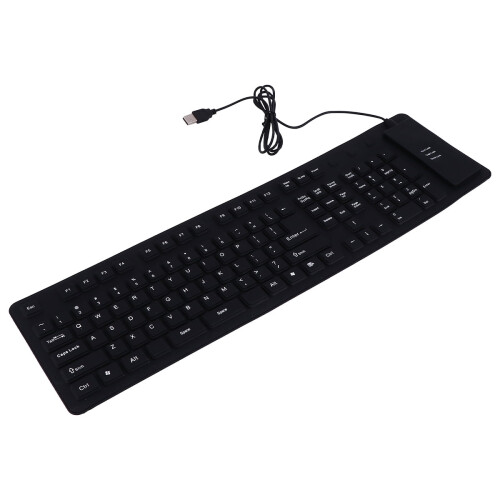 Omyvatelná USB klávesnice černá plochá prachotěsná 1 sada