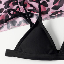 Girls' cotton sleeveless bikini set 3-piece for ages 9-10
