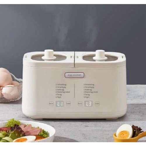 Electric Egg Cooker with Dual Pots 8 Eggs 6 Modes 1