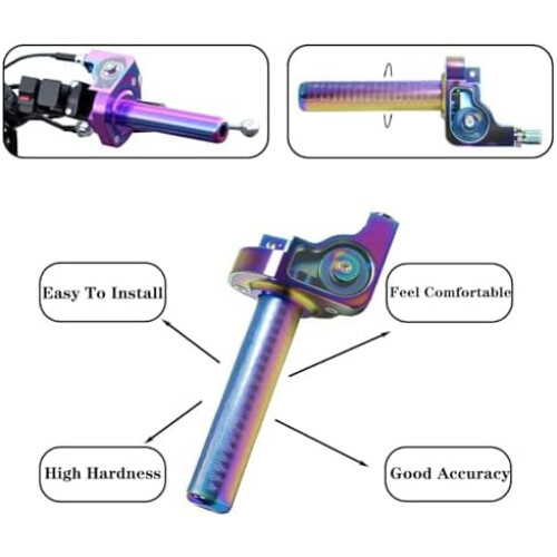 CNC Aluminum Throttle Grip 7/8 inch with Cable 2