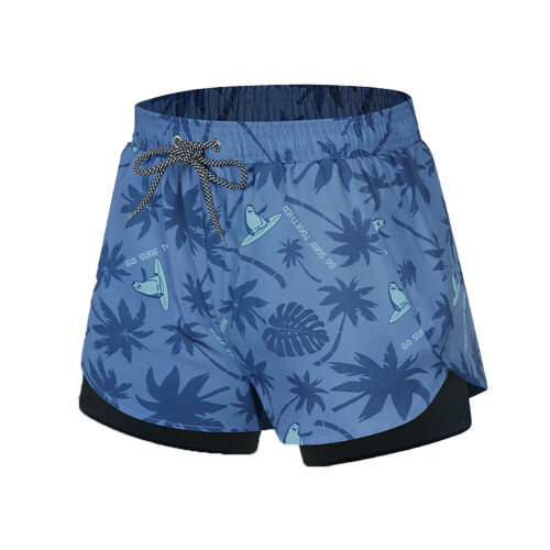 Costume da bagno da uomo a compressione, foderato, con stampa, taglie M-4XL