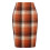 Damesrok met ruitpatroon, hoge taille, wollen midi-model met split 1