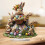 Easter bunny eggs and rabbit figurines for spring decor 6