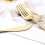 Mirror Gold Flatware Set 18/0 Stainless Steel 24-Piece 6