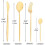 Mirror Gold Flatware Set 18/0 Stainless Steel 24-Piece 7