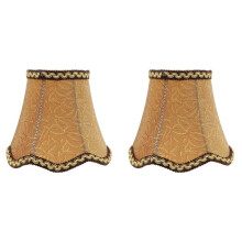 2X Chandelier Lamp Shades Fabric Cloth Clip Light Shades Lamp Cover Drum Shade Lampshade Bulb Cover 13cm