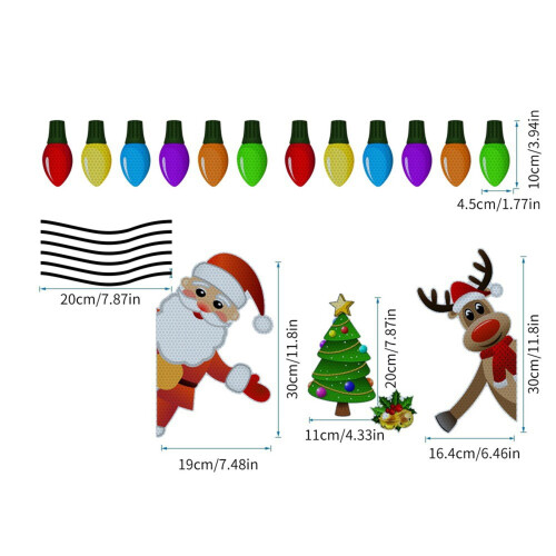 Weihnachtsmagnete, reflektierend, 29 Stück 1