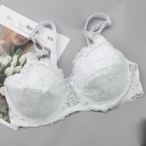 Women's Plus Size Lace Underwire Bra Full Coverage Padded 2