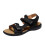 Women's Flat Striped Sandals Black Size 7 2
