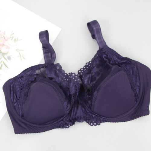 Women's Full Cup Lace Bra Unpadded, 36DD–46DDD 2