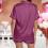 Damen-Seidenpyjama-Set, Kurzarm, Satin, 2-teilig 7