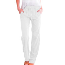Damen-Loungewear-Hose mit Kordelzug, mittelhohem Bund und geradem Bein