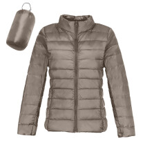 Dames winterjas, warm, lichtgewicht, winddicht, gemaakt van gerecycled materiaal.