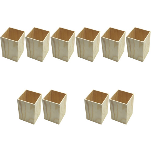 10Pièces Pot À Ustensiles Bois Pour Organisation 1