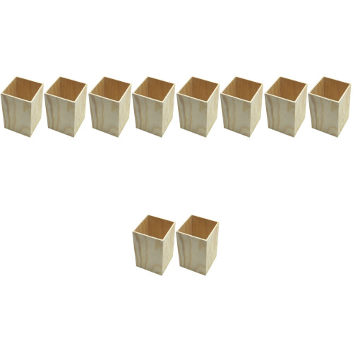 10Pièces Pot À Ustensiles Bois Pour Organisation 2