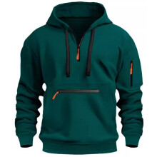 Miesten rento hupullinen collegepaita taskulla, S-2XL