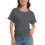 Top de manga corta estilo dolman con escote barco para mujer 1