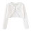 Meisjes casual gebreide trui/jas wit110 2