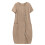 Plus Size Casual Kjole til Kvinder Khaki 3XL 4