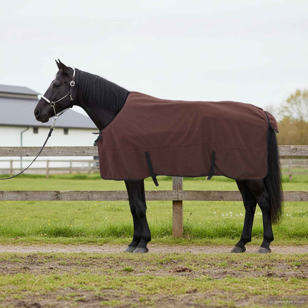 Vidaxl Horse Blanket Full Dark Brown 155 Cm Polyester