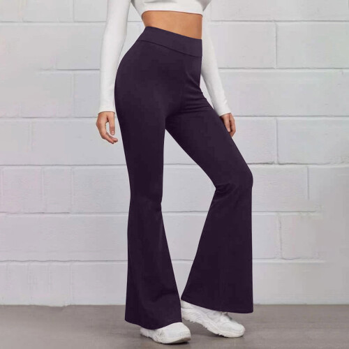 Μωβ κολάν Bootcut με ψηλή μέση, στενή εφαρμογή, 1 ζευγάρι 1