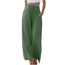 Wide Leg Pants Women, Plus Size Womens Slacks, Solid Comfortable Elastic High Waist Wide Leg Casual Pants, Palazzo Pants Casual Lounge Pant Trousers