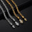 Collier torsadé serti de diamants 6 mm 6