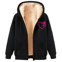 Manteau d'hiver chaud à capuche zippé pour femme avec doublure polaire