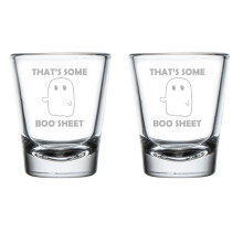 Set van 2 shotglaasjes (2 stuks, 50 ml) met Halloween-spookontwerp.