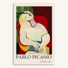 Tableau abstrait sur toile Le RĂŞve 1932 par Picasso 16x24