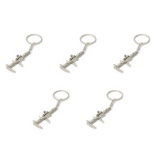 5X Utile Vernier Compasso Strumento Sospensione Slider Diapositive Portachiavi Chiave Catena 10CM