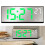 LED digital alarm clock white with snooze night light date 1