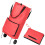 Chariot de courses pliable avec sac rouge 2 en 1 1