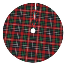 Jupe de sapin de Noël à carreaux, 122 cm d'épaisseur, style rustique