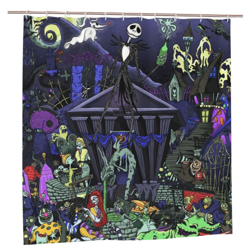 Rideau de douche L'Étrange Noël de Monsieur Jack 152 x 183 cm