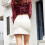 Leren rok voor dames, wit, nauwsluitend, elastisch, mini-rok 5