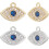 Evil Eye Charms18K Gold Plated Brass10pcs2colors 1
