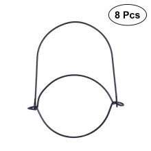 Asas de alambre de acero inoxidable para frascos de boca regular (8 unidades)