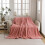 Plaid jacquard papillon rose 150 x 100 cm 6