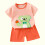 Ensemble d'été imprimé à manches courtes pour tout-petits (3M-6T) 4
