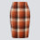 Damesrok met ruitpatroon, hoge taille, wollen midi-model met split 2