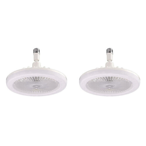 Ventilateur de plafond avec télécommande et éclairage E27Base (lot de 2)
