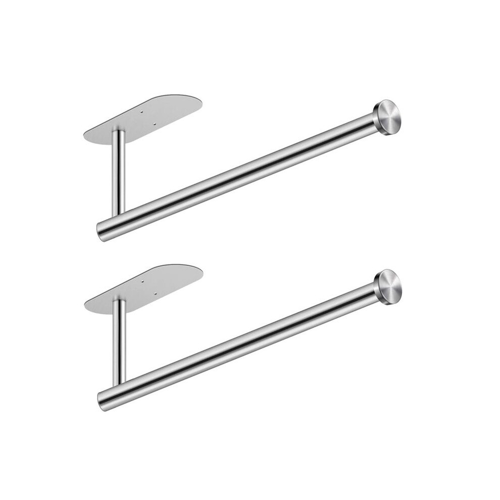 Semoic Kitchen Self-Adhesive Roll Rack Paper Towel Holder Tissue Hanger Rack Nail-Free Cabinet Shelf Sundries Accessories,A