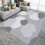 Tapis abstrait à poils courts pour salon 32" x 64" 1