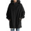 Schwarzer Damen-Kapuzenpullover mit Reißverschluss und Taschen, Größe S 2