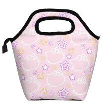 Lancheira térmica Hello Kitty dobrável em poliéster, 1 unidade.