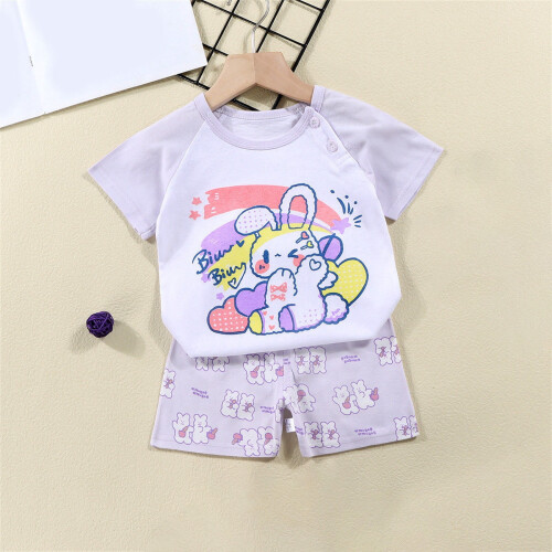 Ensemble d'été imprimé à manches courtes pour tout-petits (3M-6T) 1
