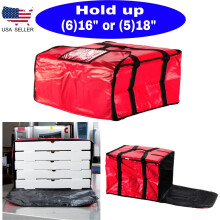 Bolsa isotérmica para reparto de pizza de 20x20x12 pulgadas, con capacidad para 6x16 pulgadas.