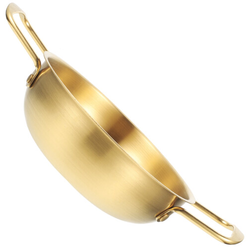 Wok en acier inoxydable avec couvercle 12 pouces 2