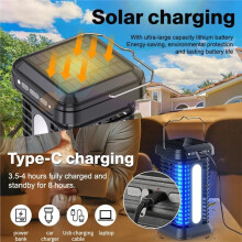Insetticida Elettrico per Interni Ed Esterni, A Energia Solare, 2 In 1, Portatile e Ricaricabile, Impermeabile, Ideale per Casa e Giardino.